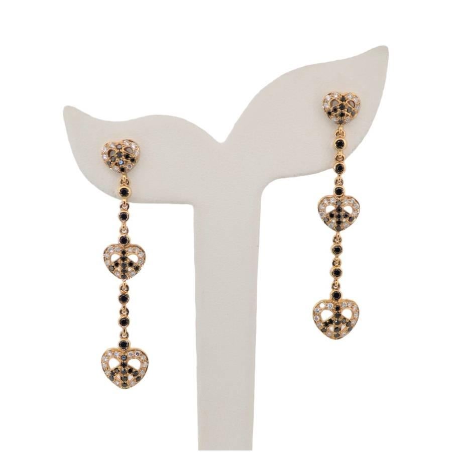 Orecchini in oro giallo 14K con diamanti naturali_107461 in vendita 4