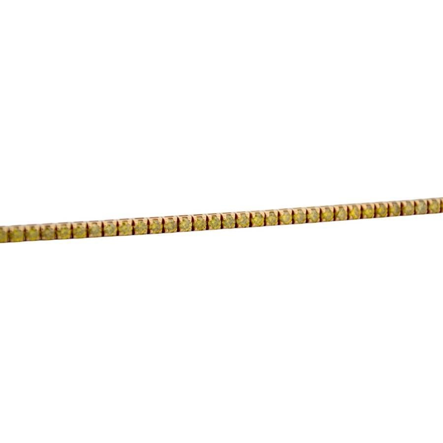 Bracelet en or jaune 18K avec diamants naturels jaunes_123006 en vente 1