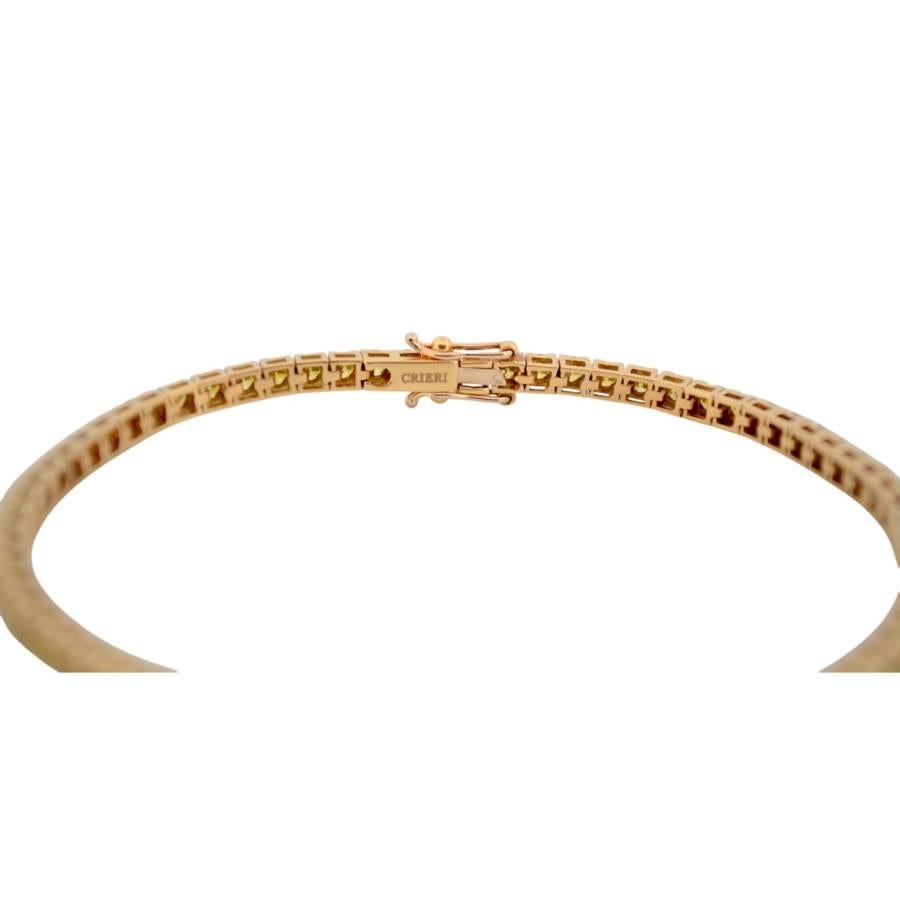Bracelet en or jaune 18K avec diamants naturels jaunes_123006 Unisexe en vente