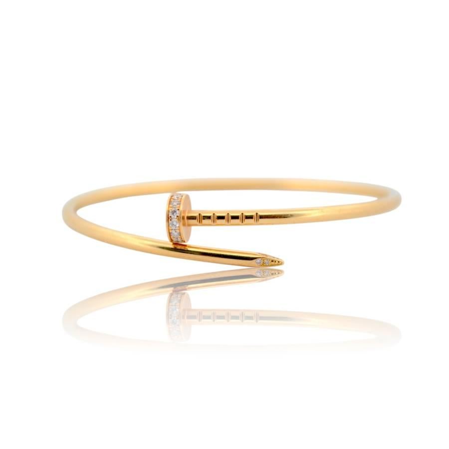 Bracciale Cartier Just on Clou in oro giallo 18 carati con diamanti naturali_123001