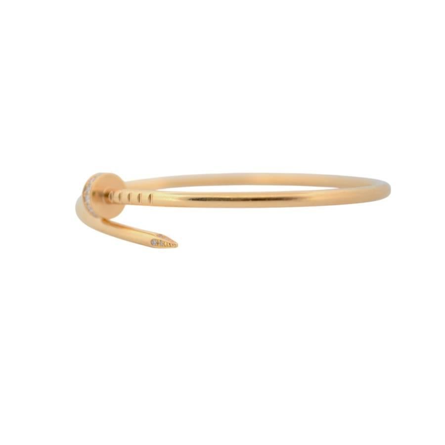 Bracciale Cartier Just on Clou in oro giallo 18 carati con diamanti naturali_123001 in vendita 1