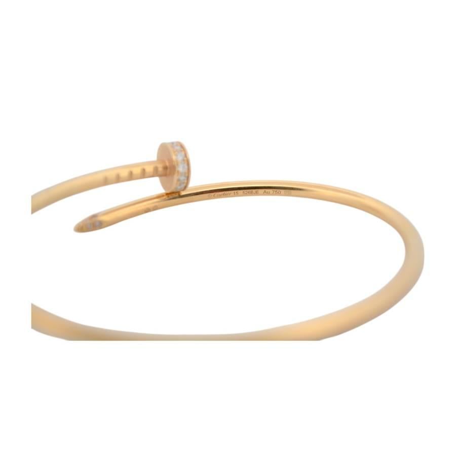 Bracciale Cartier Just on Clou in oro giallo 18 carati con diamanti naturali_123001 in vendita 3