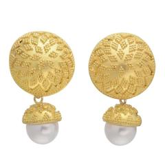 Maija Neimanis Gold Pearl Drop Earrings