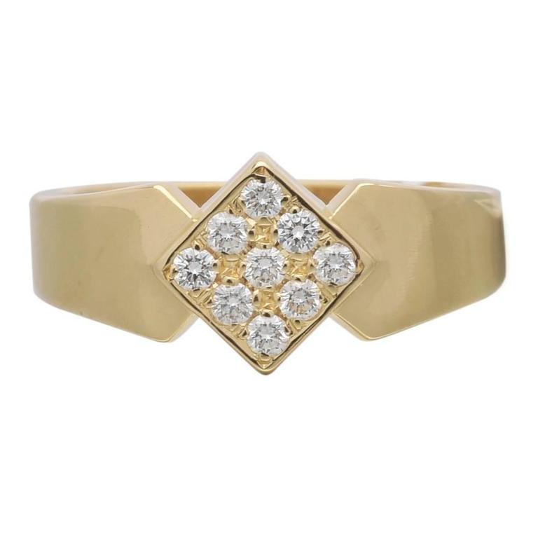 Dior Diamond Gold Band Ring at 1stDibs
