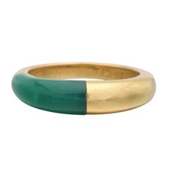 Cartier Green Chalcedony Gold Ring