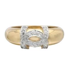 Cartier Double "C" Diamond Gold Ring