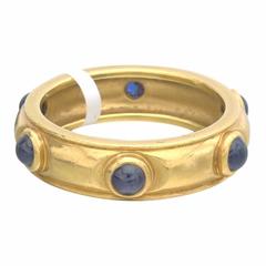 Tiffany & Co. Sapphire Gold Band Ring