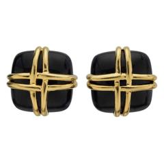 Valentin Magro Onyx Gold Earclips