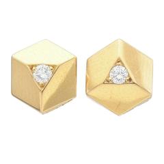 Paolo Costagli "Brillante" Diamond Gold Stud Earrings