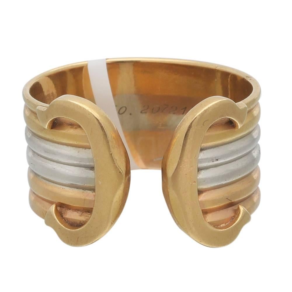 Cartier Tricolor Gold "C" Ring