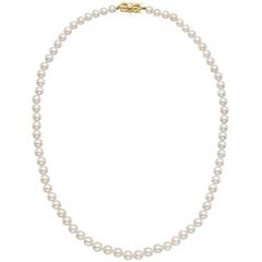 Mikimoto Akoya Pearl Necklace with Gold Clasp