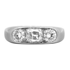 Diamond Platinum Gypsy Ring