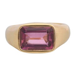 Pink Tourmaline Gold Ring