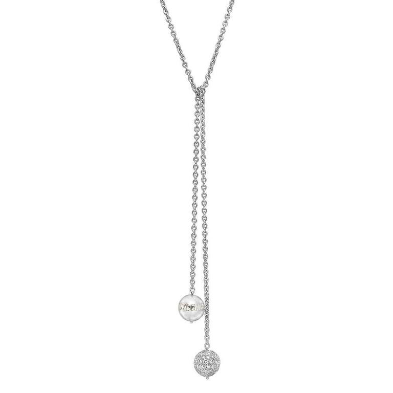 Bulgari White Gold and Diamond Lariat Necklace For Sale