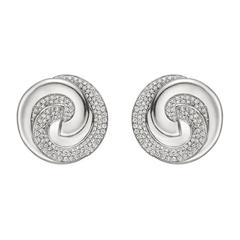 Roberto Coin White Gold and Diamond Pinwheel Earrings