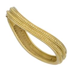 Kieselstein-Cord Caviar Yellow Gold Bangle Bracelet
