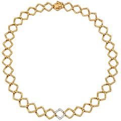 Tiffany & Co. Paloma Picasso Diamond Gold Link Collar Necklace 7