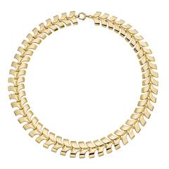 Tiffany & Co. Gold V Link Collar Necklace