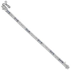 Antique Art Deco Diamond and Sapphire Bracelet