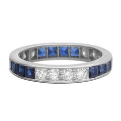 Tiffany & Co. Sapphire and Diamond Eternity Band Ring