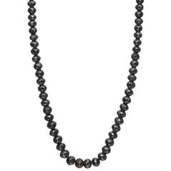 Faceted Black Diamond Bead Necklace