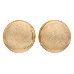 Rose Gold Round Button Earclips