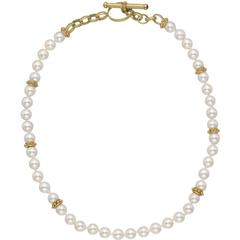 Gold Cultured Pearl Necklace