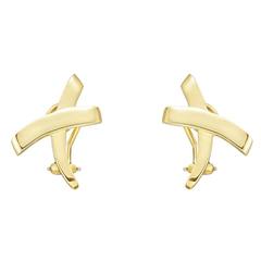 Tiffany & Co. Paloma Picasso Yellow Gold X Earclips