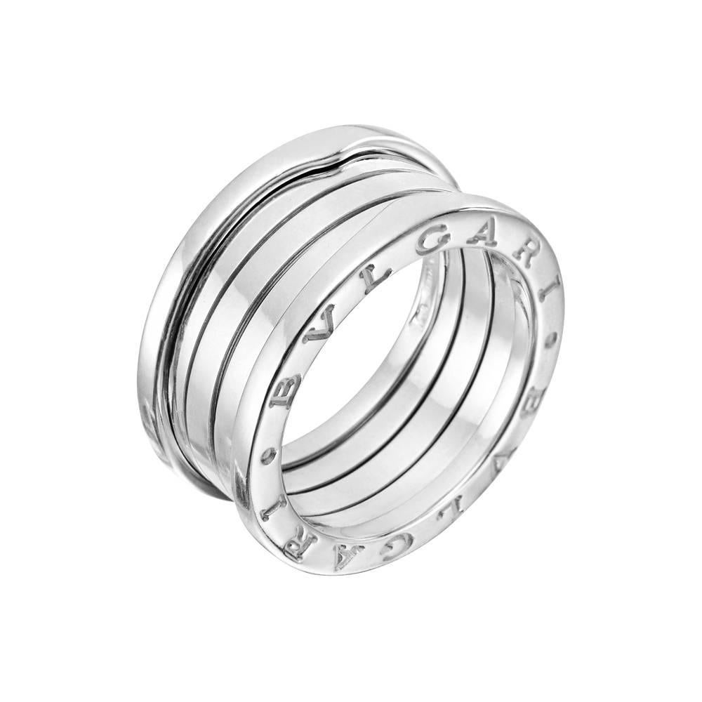 Bulgari B. Zero Three-Band White Gold Ring