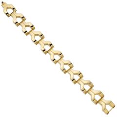 Retro Gold Tank Track Link Bracelet