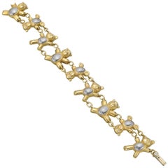 Vintage Betteridge Gold Teddy Bear Link Bracelet