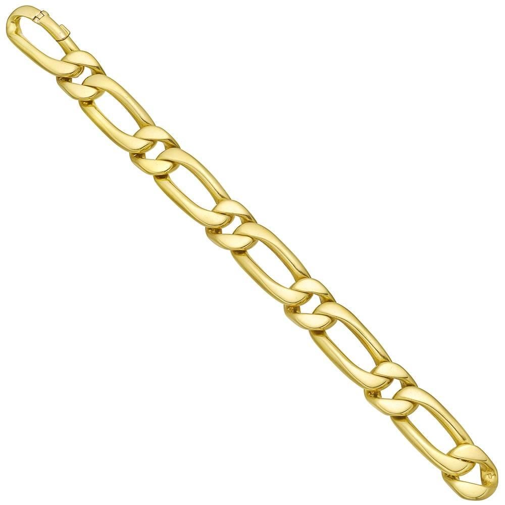 18k Yellow Gold Figaro Link Bracelet