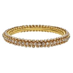 Brown Diamond Gold Sputnik Bangle Bracelet 11