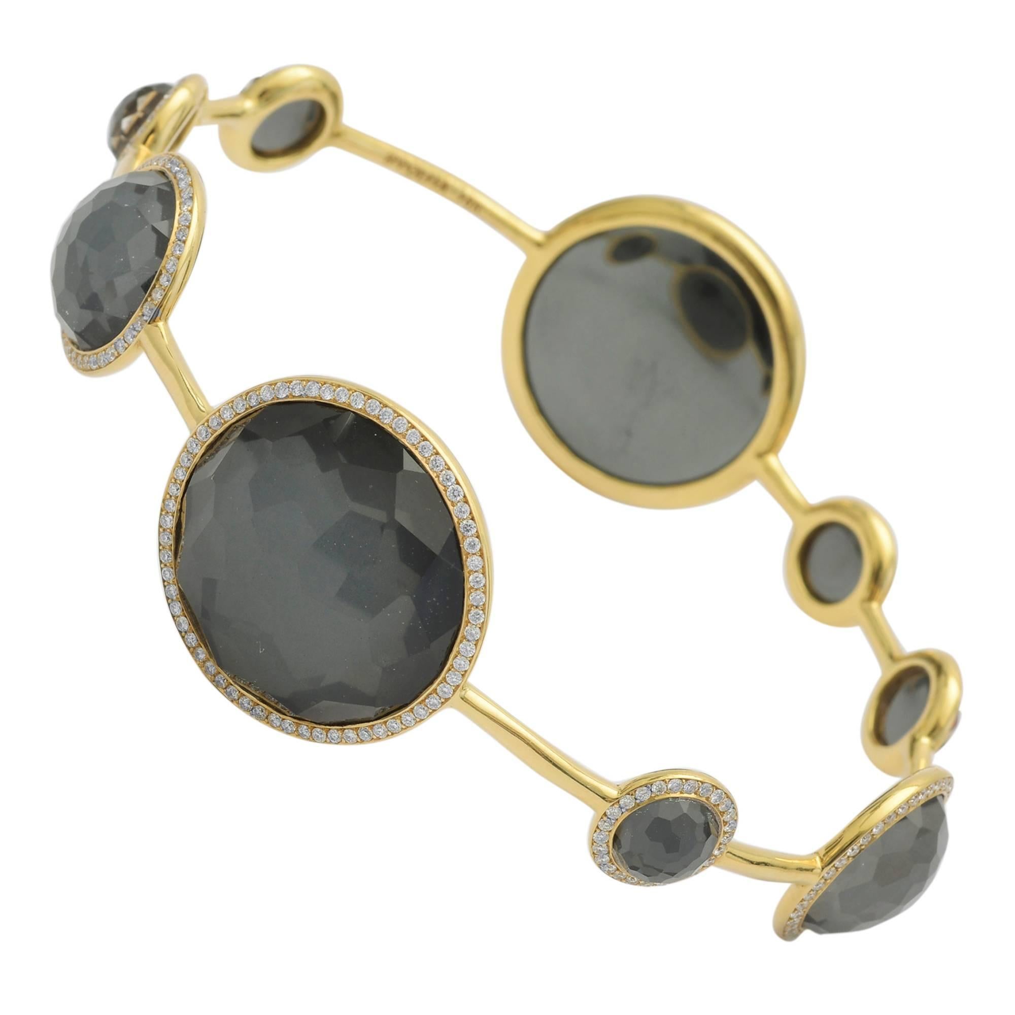 Ippolita Hematite Diamond Lollipop Bangle