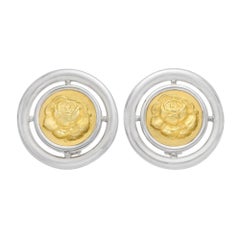 Lalaounis Silver Yellow Gold Earclips