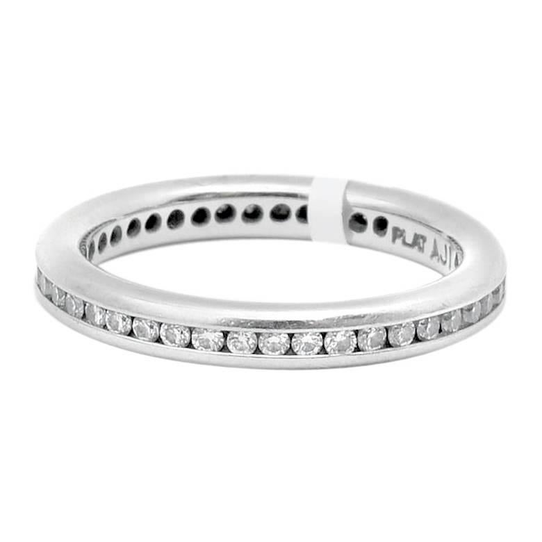 Channel-Set Diamond Platinum Eternity Band