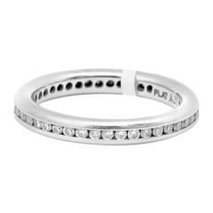 Channel-Set Diamond Platinum Eternity Band 6