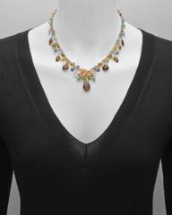 Laura Gibson Multicolored Gemstone Bead Necklace