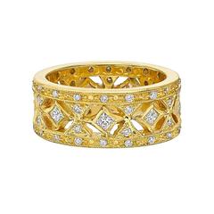 Cathy Carmendy Diamond Gold Openwork Band Ring