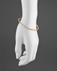 Diamond Gold Twist Wire Bangle Bracelet