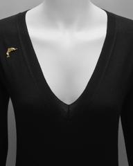 Tiffany & Co. Gold and Diamond Trout Pin