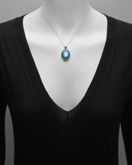 Charles Green Gold and Enamel Locket Pendant