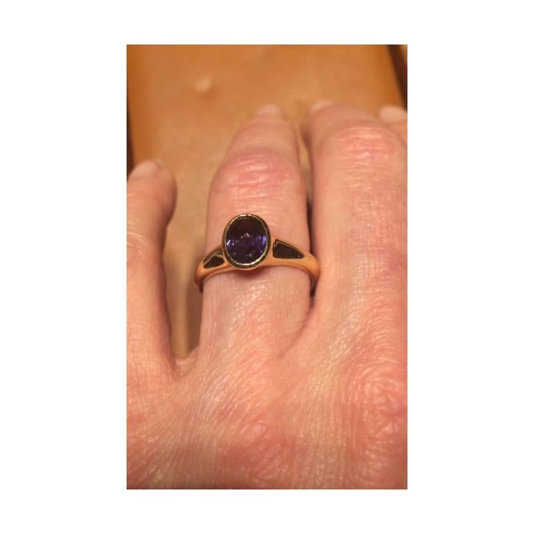 Bulgari Iolite Gold Ring In Excellent Condition In Vail, CO