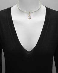 Tiffany & Co. Gold Wire Necklace with Cipullo Diamond Pendant