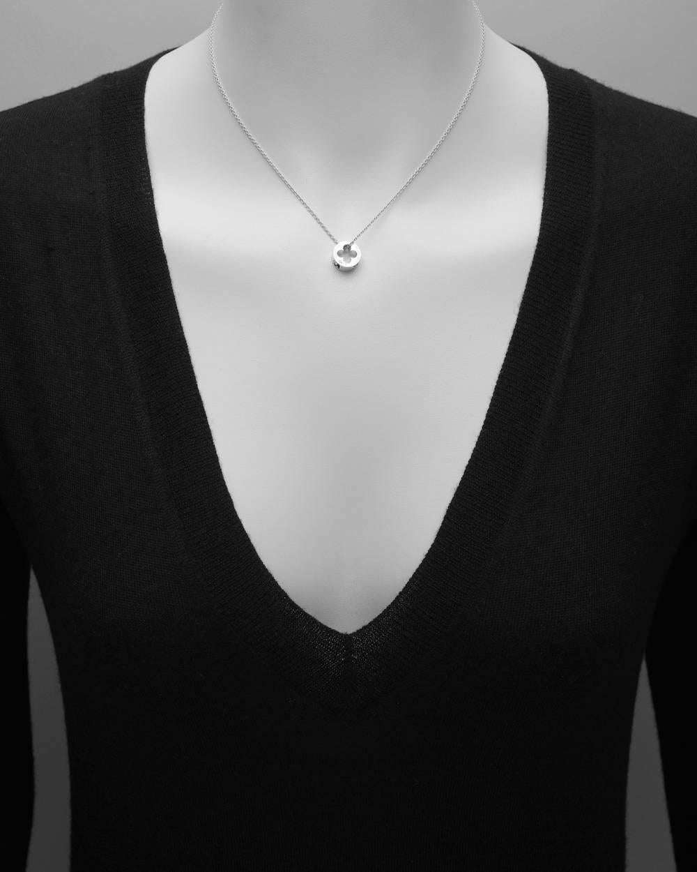 Louis Vuitton Empreinte Pendant Necklace 18K White Gold and Diamond at  1stDibs