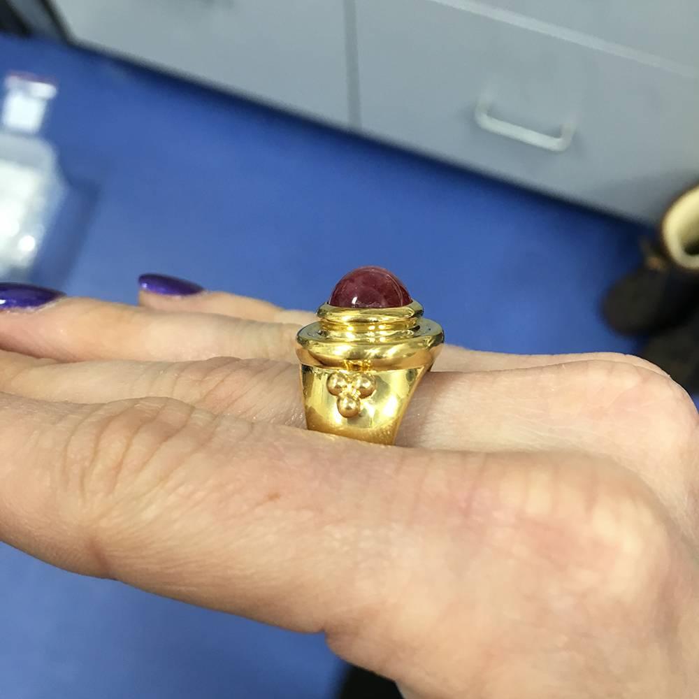 Women's or Men's Rubellite Gold Ring