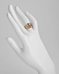 Cartier Ruby Diamond Gold Band Ring