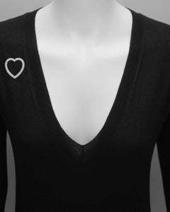 Tiffany & Co. Diamond Platinum  Heart Pin