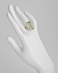 Goshwara Large Emerald-Cut Prasiolite Cocktail Ring