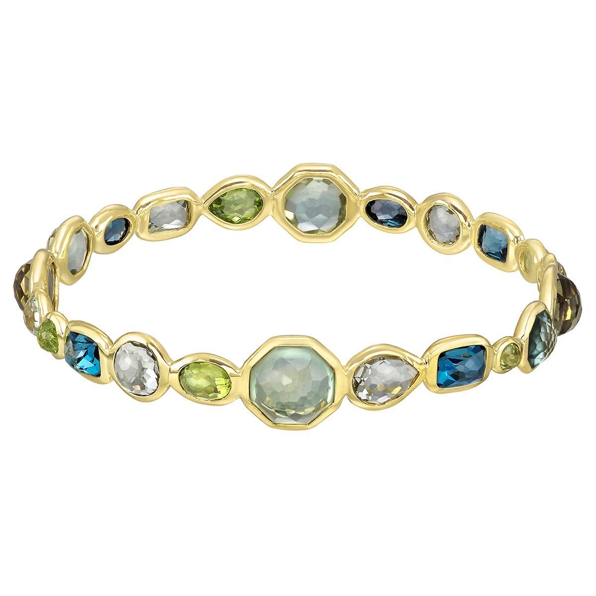 Ippolita Yellow Gold Gem-Set Rock Candy Bangle